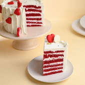 Red Velvet Eggless Anniversary Cake
